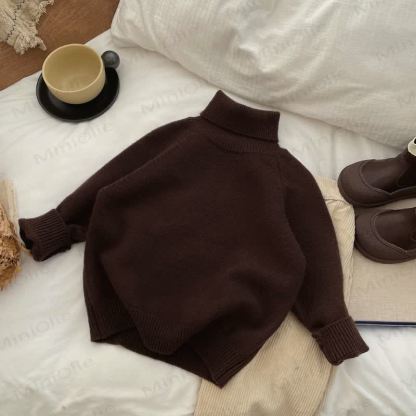 Kind Pullover , Einfarbig - Braun - 10Y - image 6