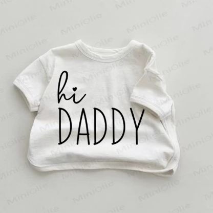 HI DADDY, weißes Baby -T-Shirt - Weiß - 18-24M - image 1