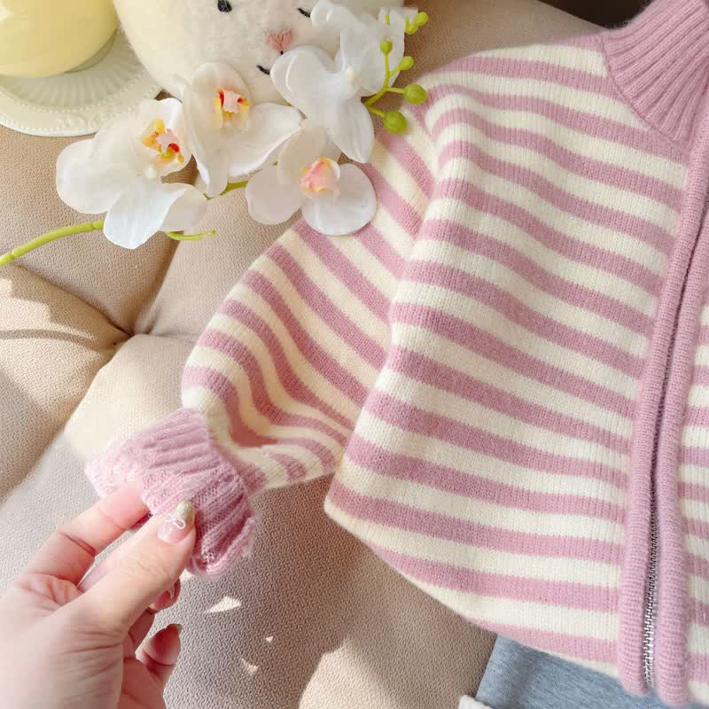 Streifen Stricken für Baby und Kleinkind-Mädchen - image 3
