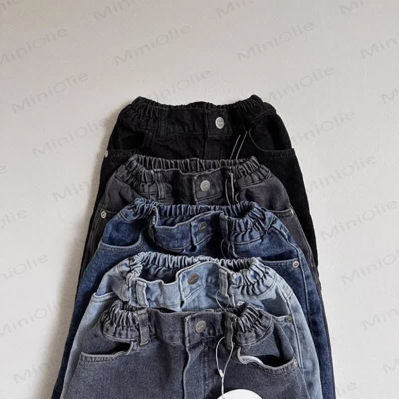 Einfarbig Baby Denim Hose - image 3
