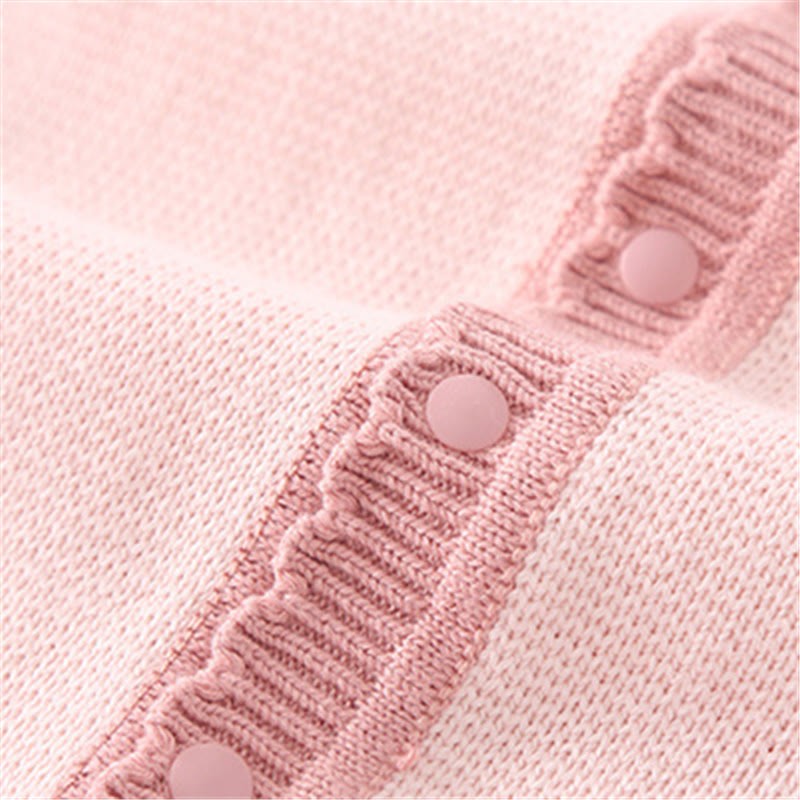 Baby Pinkes Blumenspitzenkragen-Strampler mit Hut - image 7