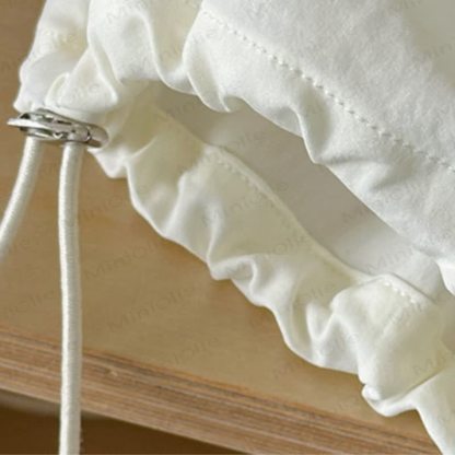 Kleinkind Mädchen Hose mit Rüschenbund und Kordelzug am Saum , Einfarbig - image 10