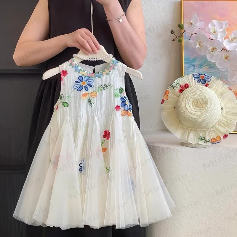 Kleinkind Kleid mit Blume für Kind und Mädchen - image 4