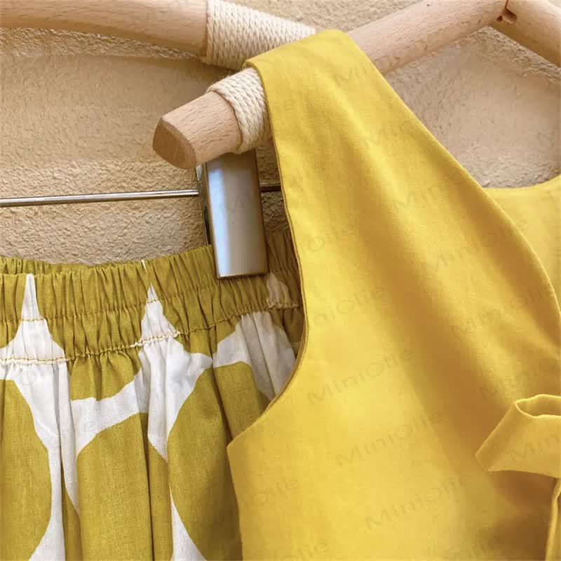 2-teiliges Gelb Punkte Set für Kleinkind mit Hut - image 8