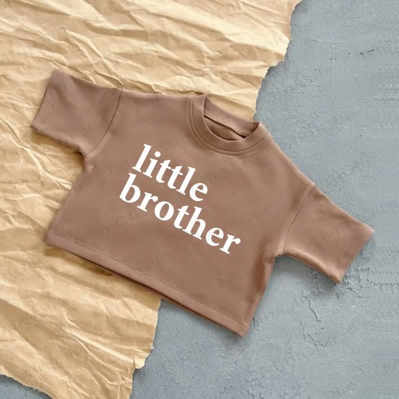 BIG/LITTLE BROTHER Baby Sommer Freizeit-T-Shirt - Braun (kleiner Bruder) - 2-3J - image 3