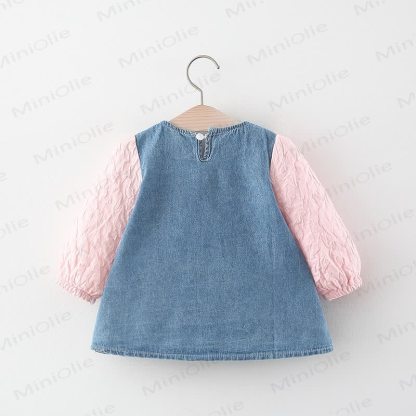 Süß Denim mit großer Schleife für Babys - image 3