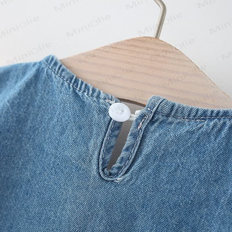 Süß Denim mit großer Schleife für Babys - image 6