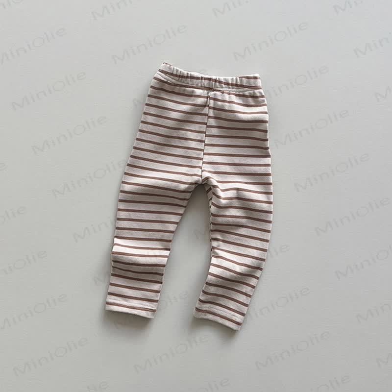 Gerippt/ Streifen Gamaschen für Baby und Kleinkind - Khaki-Streifen - 6-7J - image 8