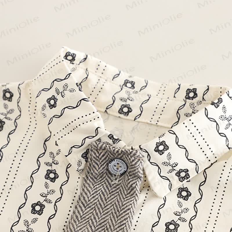 3-teiliges Set für Kleinkind : Weste mit Blume , Krawatte, Schulterknöpfen und Knopfleiste - image 18