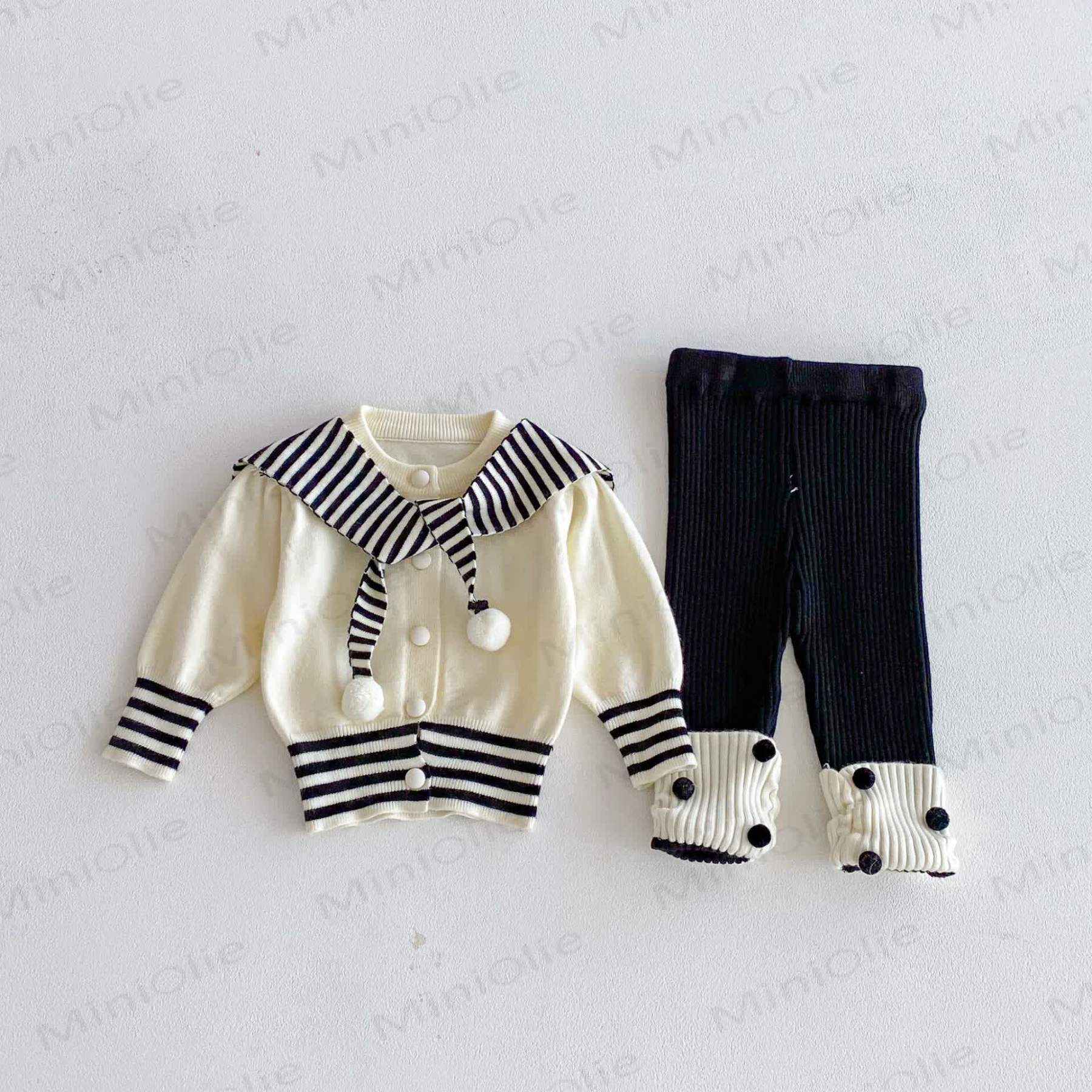 2-teiliges Set mit Gestrickt Schal für Baby (Mädchen) - image 15