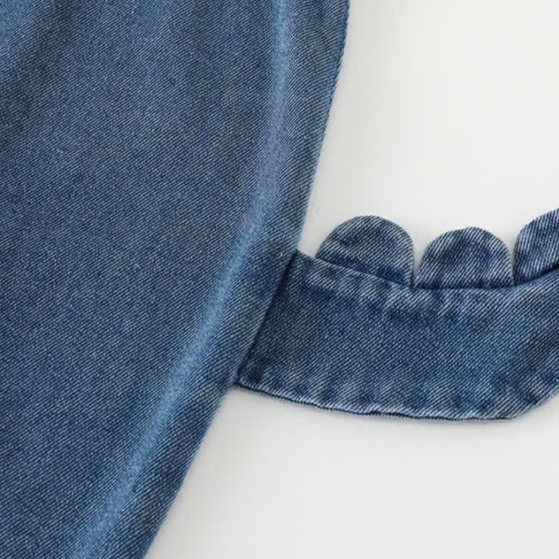 Zweiteiliges Set aus Blau Streifen T-Stück und Denim Overalls für Baby und Kleinkind - image 7
