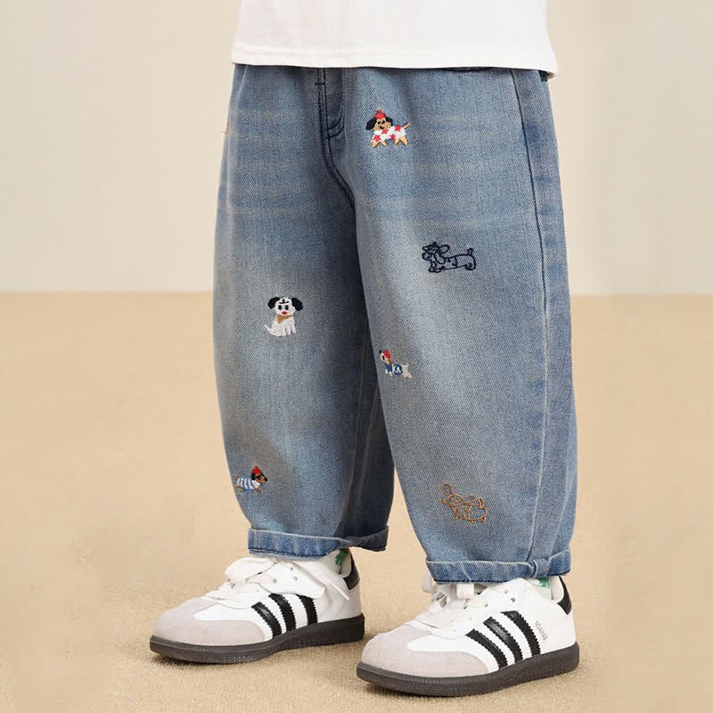 Hose mit Gestickt für Baby und Kleinkind - Blau - 5-7J - image 3