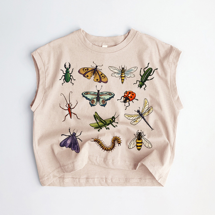 Khakifarbenes Tanktop mit Insekt für Baby und Kleinkind - Khaki - 3-5J - image 1