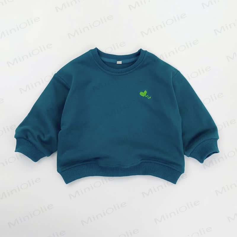 Kleinkind Sweatshirt mit Rundhalsausschnitt und Gestickt - Blau - 8Y - image 4