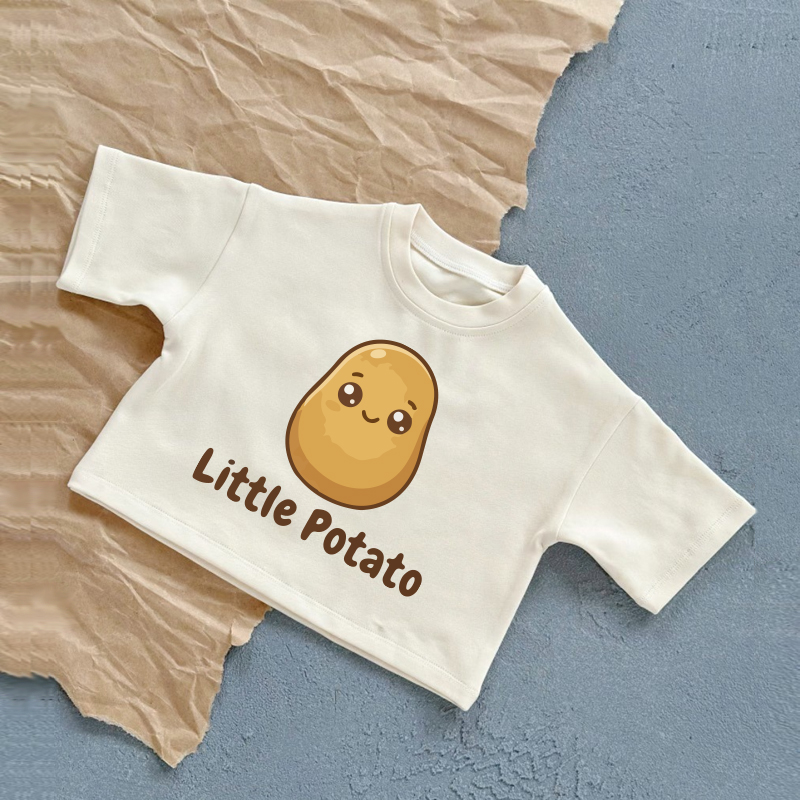 LITTLE POTATO Baby Slogan Casual T-Shirt - Weiß - 2-3J - image 1