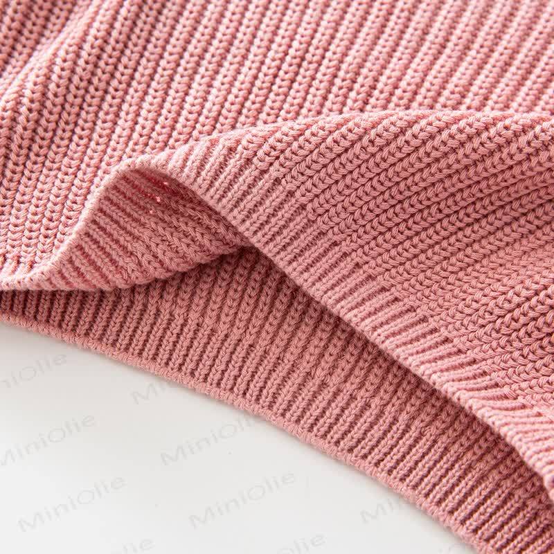 Baby Gestrickter Einfacher Pullover in Einfarbig - image 6