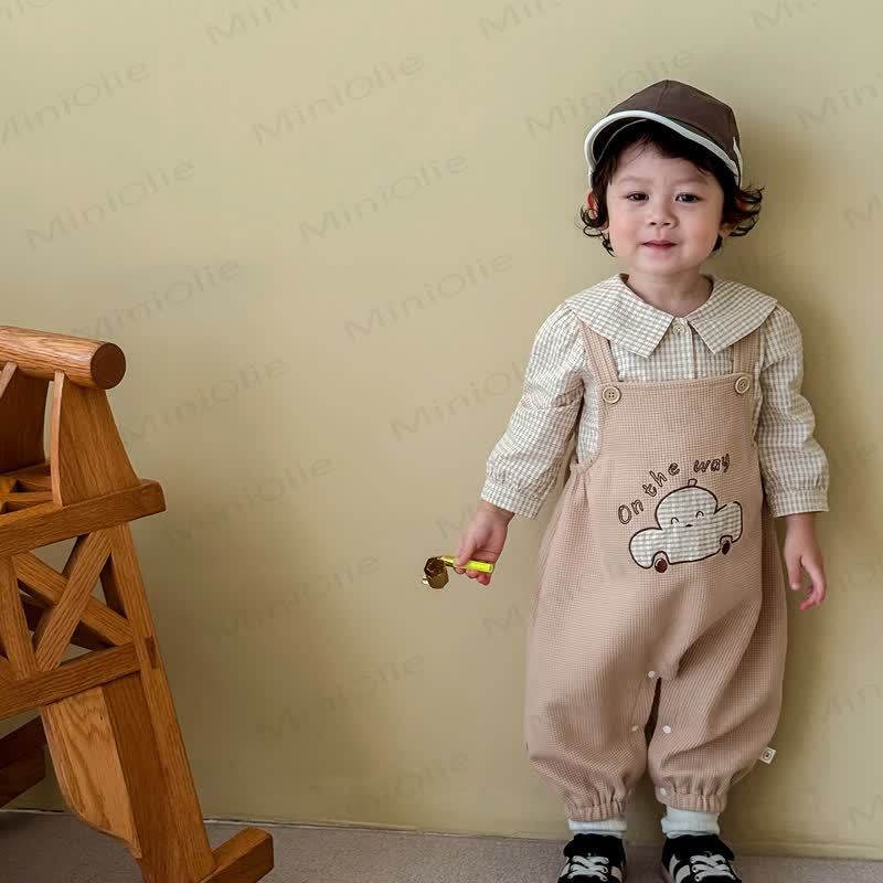 ON THE WAY Baby Glückliches Gesicht Auto Overalls - image 4