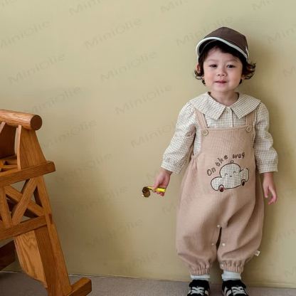 ON THE WAY Baby Glückliches Gesicht Auto Overalls - image 4