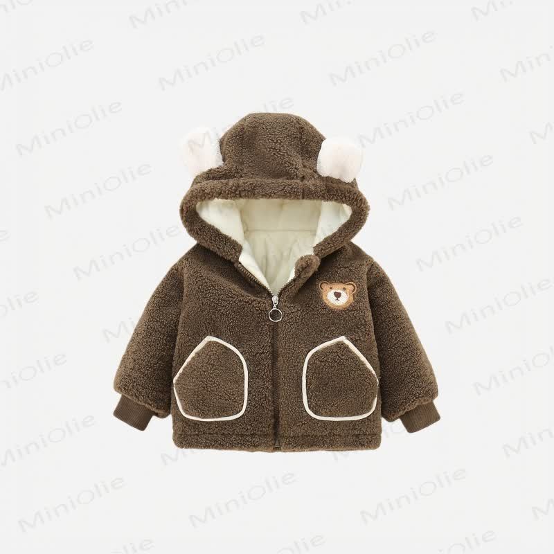 Vlies Oberbekleidung mit Bär für Baby und Kleinkind - Braun - 5-7J - image 7