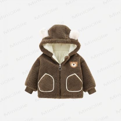 Vlies Oberbekleidung mit Bär für Baby und Kleinkind - Braun - 5-7J - image 7