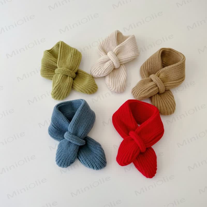 Baby Kleinkind Einfarbig Gestrickter Schal - image 1