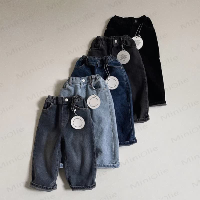 Einfarbig Baby Denim Hose - image 1