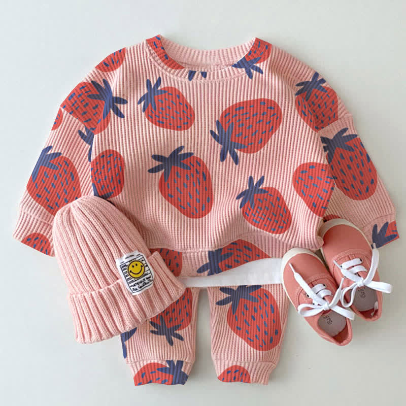 2-teiliges Erdbeer-Waffel-Set für Baby - Rosa - 2-3J - image 1
