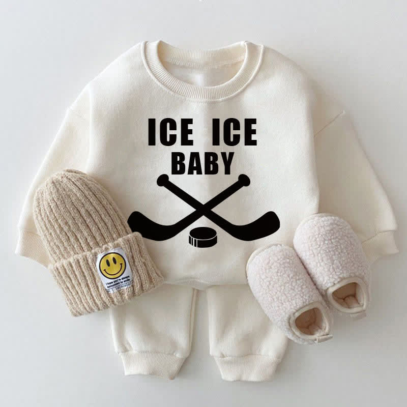  ICE ICE BABY Hockey- Sweatshirt, 2-teiliges Set , Weiß - Weiß - 2-3J - image 1
