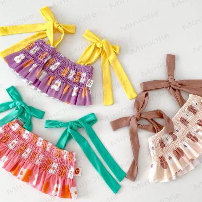 Einteiliger/zweiteiliger Badeanzug mit Hut für Baby Mädchen - image 3