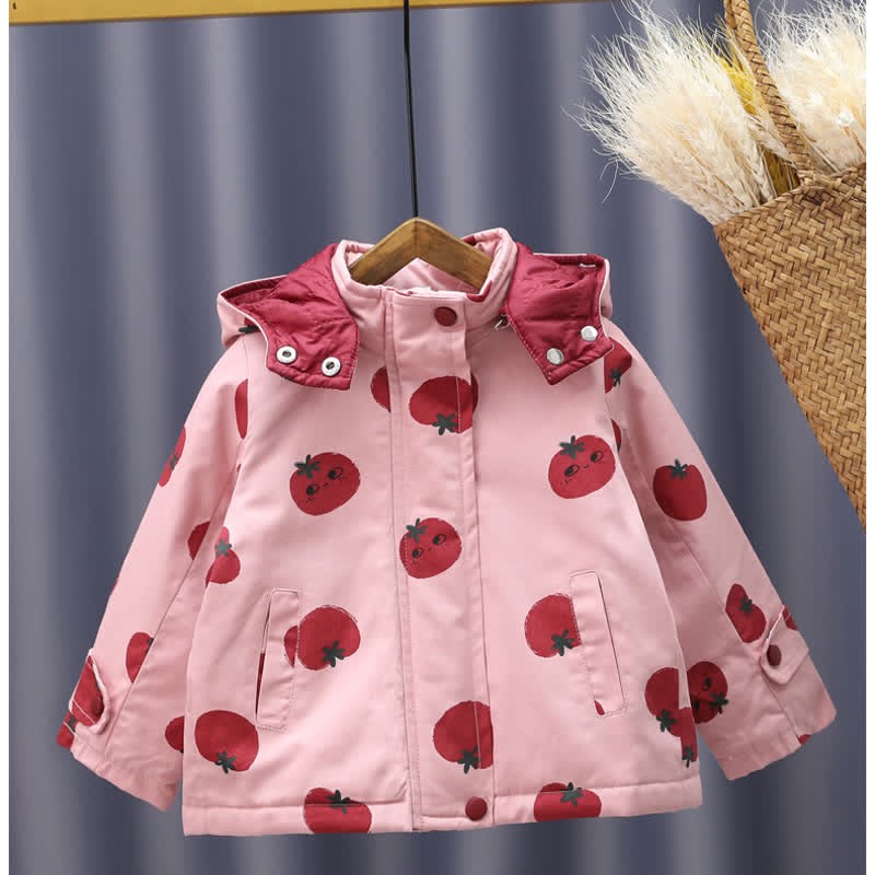 Trenchcoat mit Kapuze für Kind , Tomatenmuster - image 2