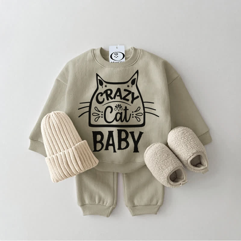 BABY CRAZY CAT Sportanzug 2-teiliges Set - Grau Grün - 2-3J - image 1