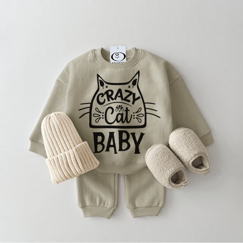 BABY CRAZY CAT Sportanzug 2-teiliges Set - Grau Grün - 2-3J - image 1