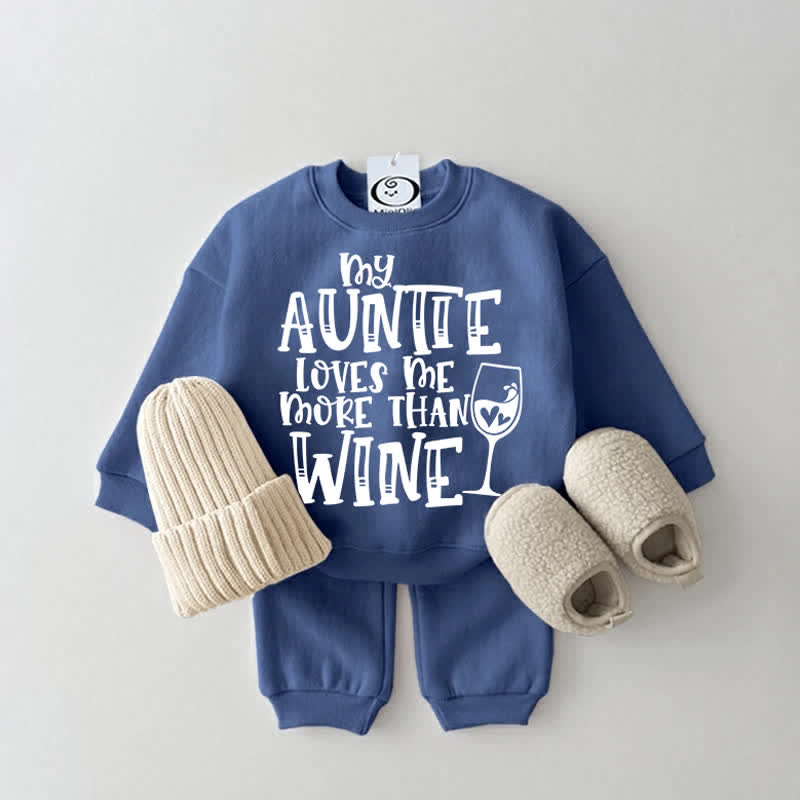 MY AUNTIE LOVES ME MORE THAN WINE Baby Set - Blau - 2-3J - image 1
