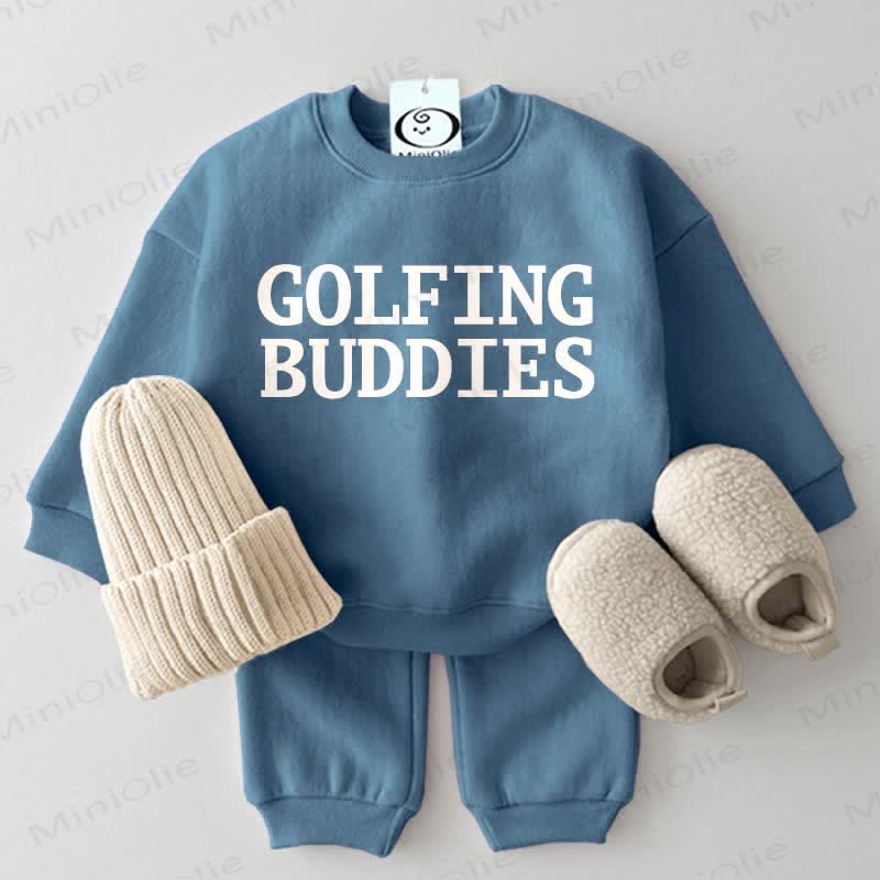 GOLFING BUDDIES – Familien Passende - Sweatshirt- Set für die ganze Familie - Blau - Baby Set: 2-3J - image 2