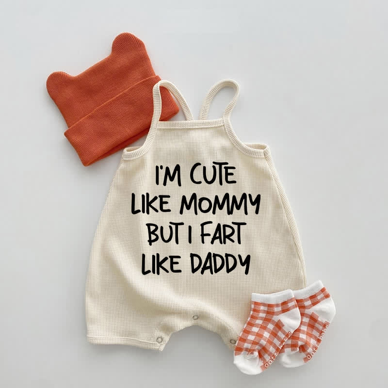 I'M CUTE LIKE MOMMY BUT I FART LIKE DADDY Baby Strampler - Beige - 18-24M - image 1