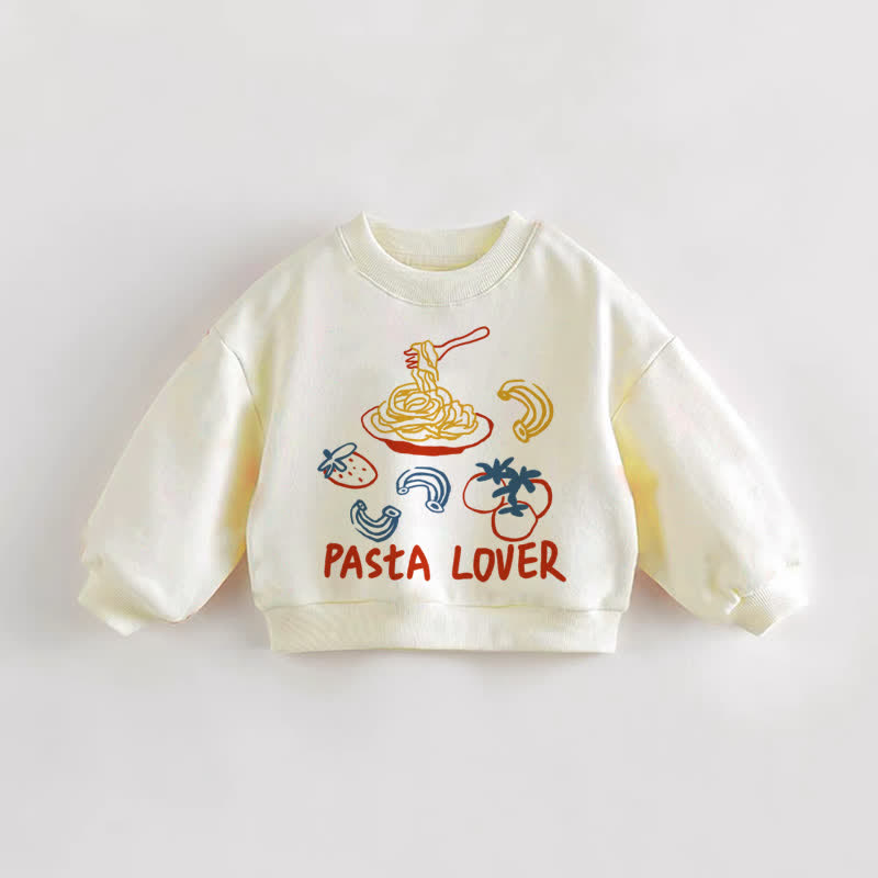 PASTA LOVER Baby Kleinkind Lebensmittel Sweatshirt - Creme - 3-5J - image 1