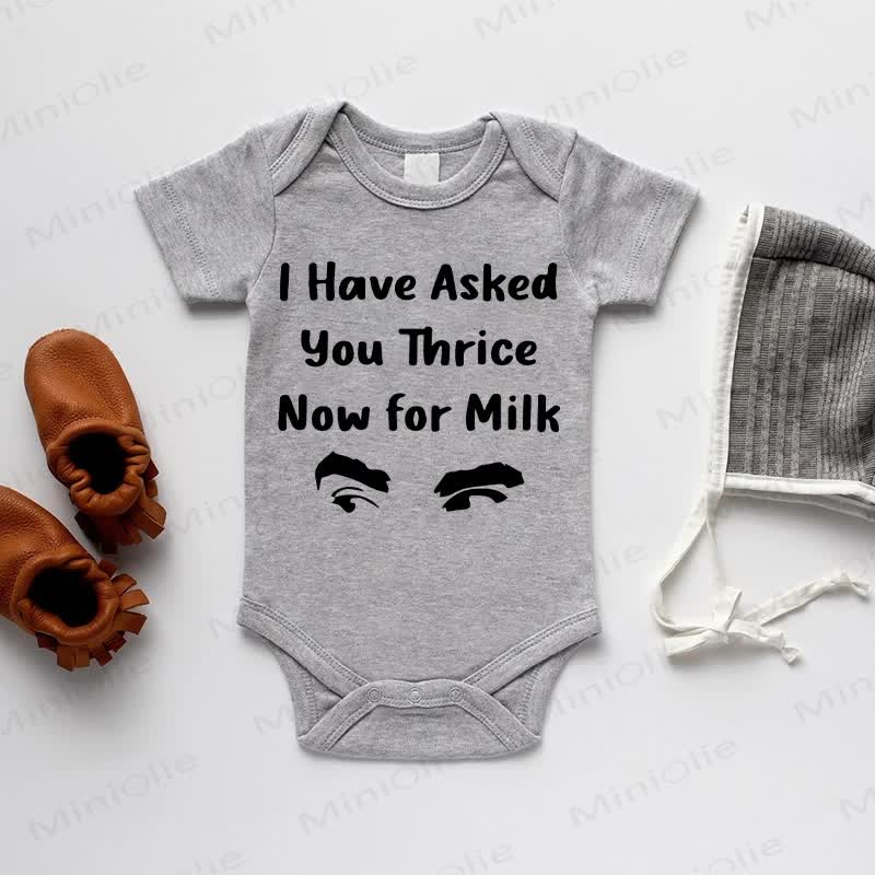 I HAVE ASKED YOU THRICE NOW FOR MILK GEBETEN Baby Bodysuit in Grau - Grau - 18-24M - image 1