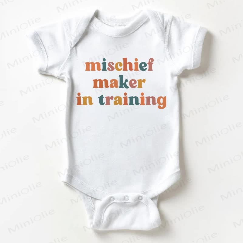 MISCHIEF MAKER IN TRAINING, weißer Baby Bodysuit - Weiß - 18-24M - image 1