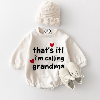 THAT'S IT I'M CALLING GRANDMA Baby Bodysuit - Weiß - 18-24M - image 1