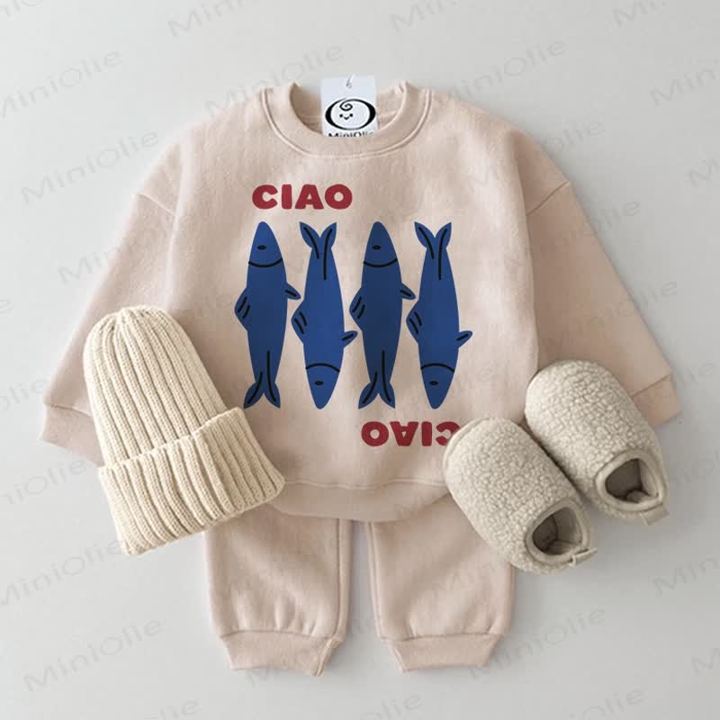 CIAO Baby 2-teiliges Fisch Beige Set - Beige - 2-3J - image 1