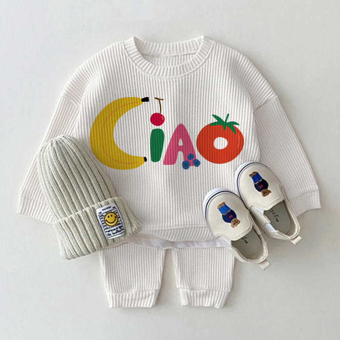 CIAO Baby Obst Letter Waffel 2-teiliges Set - Weiß - 18-24M - image 1