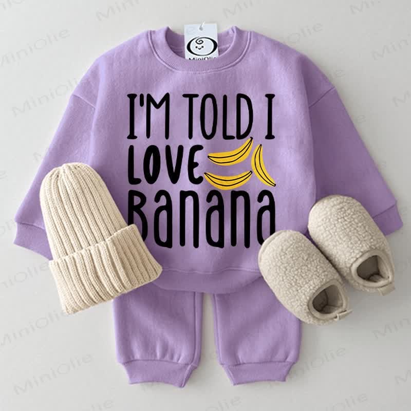 I'M TOLD I LOVE BANANA. 2-teiliges lila Baby Set - Lila - 2-3J - image 1