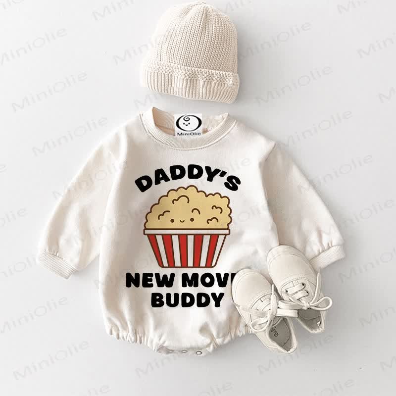 DADDY'S NEW MOVIE BUDDY Baby Bodysuit in Weiß - Weiß - 18-24M - image 1