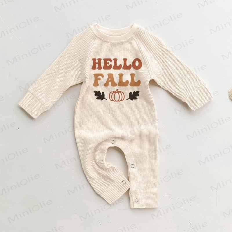 HELLO FALL Baby Waffel Beige Strampler - Beige - 18-24M - image 1