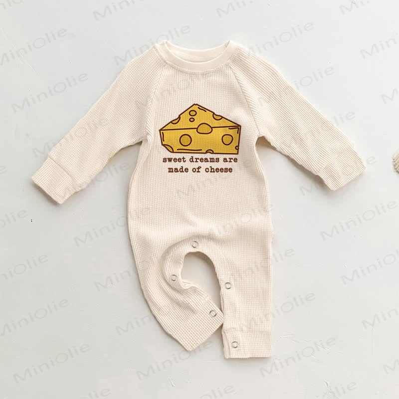SWEET DREAMS ARE MADE OF CHEESE Baby Strampler - Beige - 18-24M - image 1