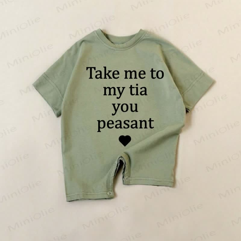 TAKE ME TO MY TIA YOU PEASANT , grüner Baby - Strampler - Grün - 18-24M - image 1