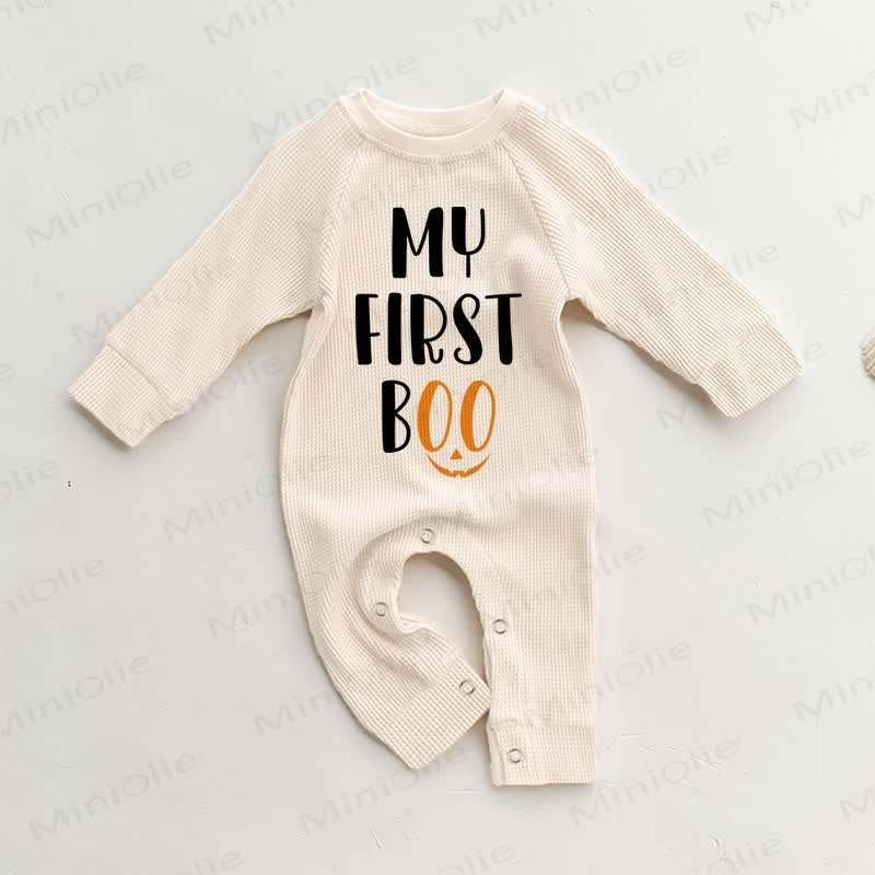 MY FIRST BOO Baby Waffel-Beige Strampler - Beige - 18-24M - image 1