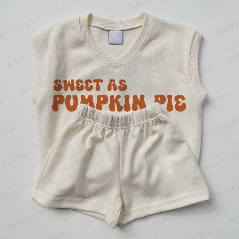 SWEET AS PUMPKIN PIE Baby 2-teiliges ärmelloses Set - Beige - 2-3J - image 1