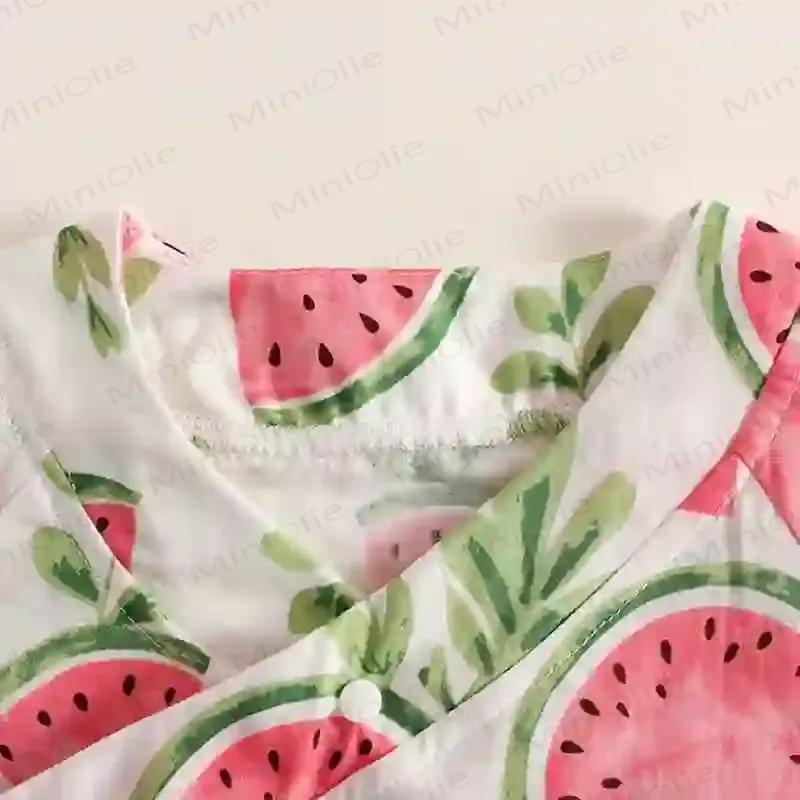 Baby Wassermelonen-Kimono- Bodysuit mit Stirnband - image 2