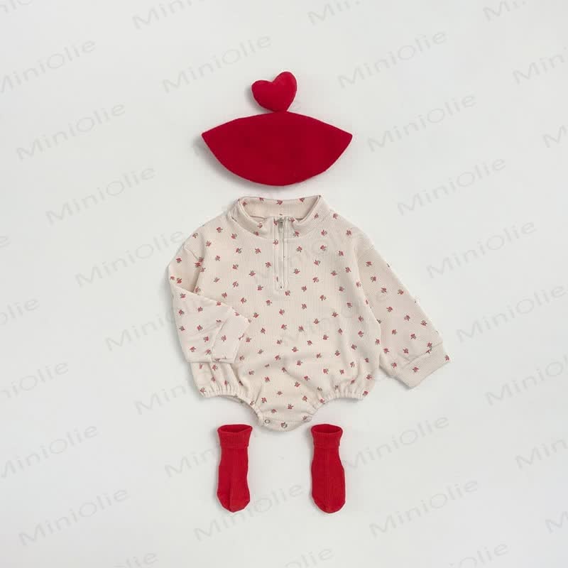 Baby Rose Waffel Bodysuit - Beige - 18-24M - image 2